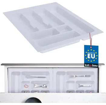 Příborník do zásuvky Organizér na příbory vložka do kuchyňské zásuvky bílá 49x38 cm - bílá \ 49x38 cm