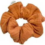 gumička do vlasů scrunchies glossy glam Oranžová velká - mušelín