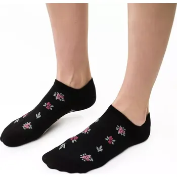 Dámské punčochy Dámské ťapky Květinkové - 35-37 / černá