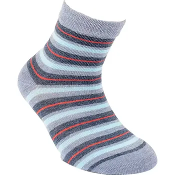 Dětské ponožky Proužky tenké - 31-34 / pacyfic (šedo-modrá)