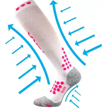 Pánské ponožky Kompresní podkolenky Marathon - 39-42 / bílá