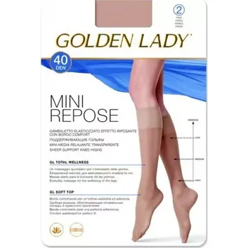 Dámské punčochy Podkolenky Mini Repose 40 DEN - 2 páry - S-M / melon
