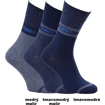 Pánské ponožky Pánské ponožky STREET - 43-46 / modrý melír