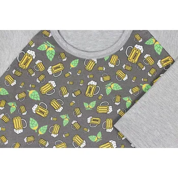 Pánské pyžamo Pánské pyžamo Pivo KR - M / šedá