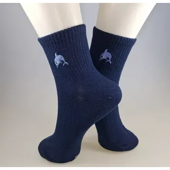 Dámské ponožky Dámske ponožky s delfínem - 35-38 / tmavě modrá