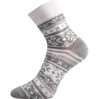 Dámské oblečení Dámské ponožky Ivana - 35-38 / bílá/šedá