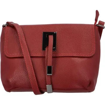 Kabelka Módní malá dámská kožená crossbody Victorien vínová