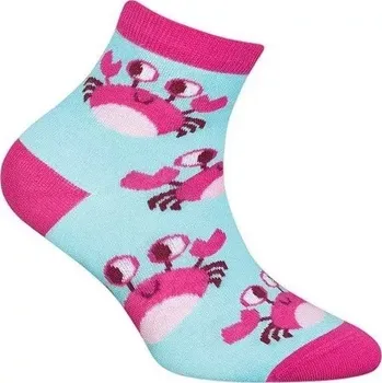 Dětská móda Dívčí ponožky Kraby - 17-19 / tyrkysová