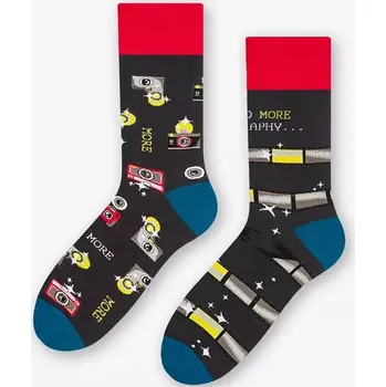 Dámské punčochy Dámské nestejné ponožky Fotograf D - 35-38 / tmavě šedá