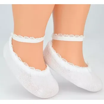 Dámské punčochy Kojenecké ťapky SB067 - 0-6 měsíců / bílá