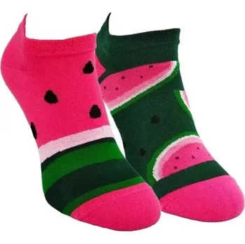 Pánské ponožky Dospělé nestejné ponožky Melon Short - 39-42 / zelená