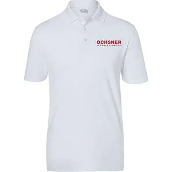 KÜBLER triko s límečkem 5126 bílá L s výšivkou Ochsner