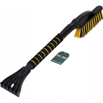 Autoškrabka Škrabka na okna a led, škrabka a kartáč 2v1 - Barva černá, žlutá