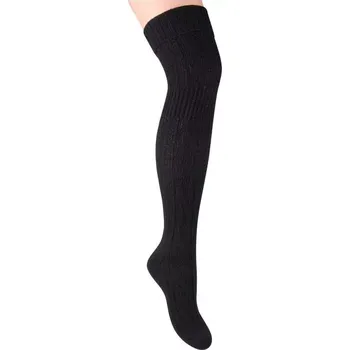 Dámské punčochy Dámské hřejivé nadkolenky 089 - 38-40 / černá