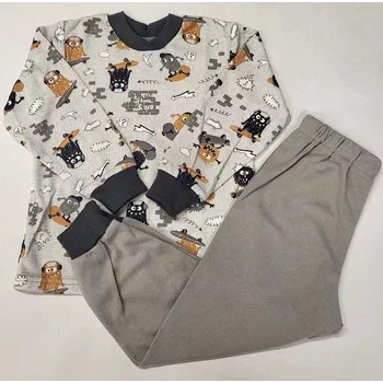 Chlapecké pyžamo Chlapecké pyžamo Příšerky dlouhé - 92 / šedá