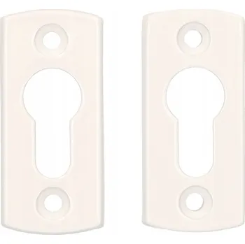 Dveřní kování Štítek na vložku dveře branka - 2 ks - Barva bílá - bílá
