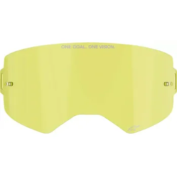 Motocyklové brýle Náhradní objektiv / plexi / čočka pro motokrosové brýle ALPINESTARS SUPERTECH 9100125-8035 barva žlutá (z vysoce kvalitního, nárazuvzdorného polykarbonátu, nulové optické zkreslení )