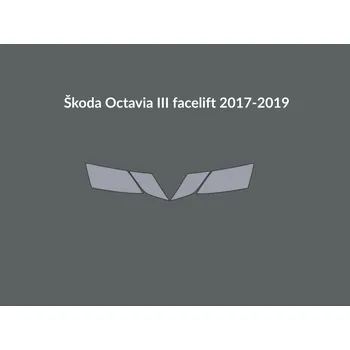 Polep vozidla JEM PPF JEM PPF předřezaná fólie na světla Škoda Octavia III facelift 2017-2019 + JEM PPF lepící sada 150+300ml