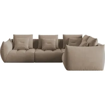 Pohovka Micadoni Sametová rohová pohovka Bloom 316 cm, pravá