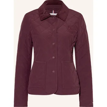 Tommy Hilfiger Dámská Prošívaná Bunda, tmavě červená, 42