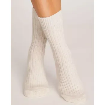 Dámské ponožky Dámské teplé ponožky SW001 - 39-42 / smetanová