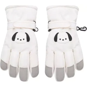 Rukavice Dívčí lyžařské rukavice RN-008 - 16 cm / bílá