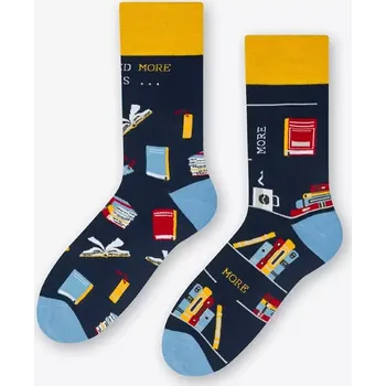 Pánské nestejné ponožky Books - 39-42 / tmavě modrá