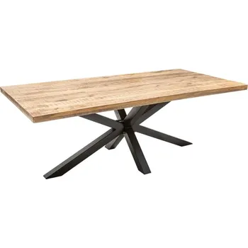 Jídelní stůl Masivní dřevěný jídelní stůl GALAXIE – mango / černá kovová podnož / 160 cm