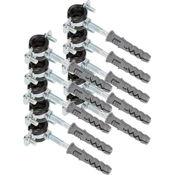 Příslušenství pro vzduchotechniku Trubková svorka 3/8" rukojeť gumové těsnění - 10 ks. - 3/8"