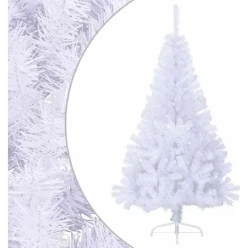 Vánoční stromek OMAXI Umělý poloviční vánoční stromek se stojanem bílý 150 cm PVC 361504