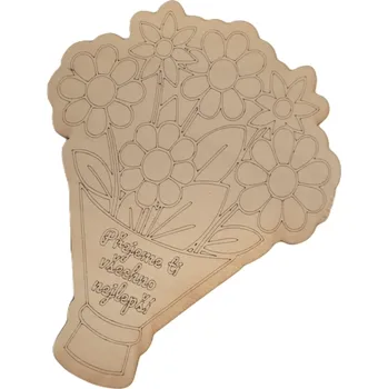 Dary dřeva Kytice k narozeninám k domalování