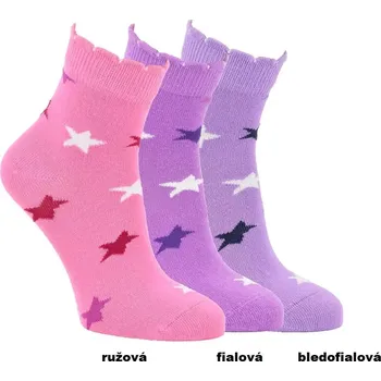 Dámské punčochy Dívčí ponožky S hvězdičkami - 31-34 / fialová