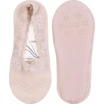 Dámské punčochy Dámské krajkové ABS ťapky CDB250-037 - 35-38 / lněná