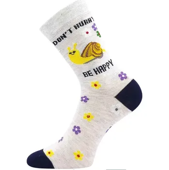 Dámské punčochy Dívčí ponožky Šnek B - 20-24 / světle šedá