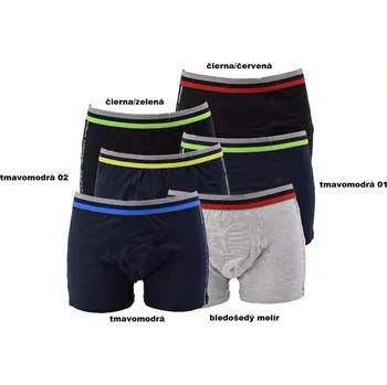 Boxerky Pánské bavlněné boxerky EB 1723 - XL / tmavě modrá (02)