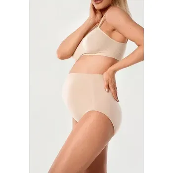 Kalhotky Těhotenské kalhotky Bella Mama slip - S-M / tělová bledá (light natural)