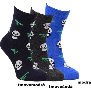 Dětské froté ponožky Pandičky - 27-30 / tmavě modrá