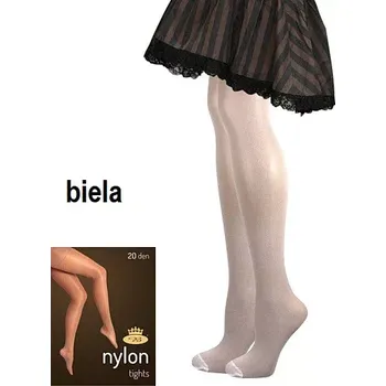 Dámské punčochy Dámské punčocháče Nylon B 20 den - 3 (M) / bílá