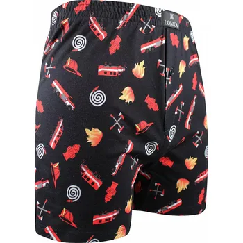 Pánské spodní prádlo Pánské trenýrky Hasiči - 2XL / černá
