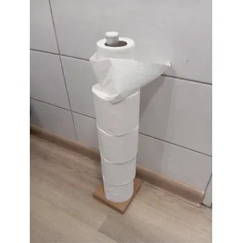 Ntrid Stojan/držák toaletního papíru Tower - dub/hliník