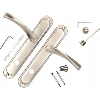 Dveřní kování Dveřní klika saténová kulatá wc 72 mm - zámek WC