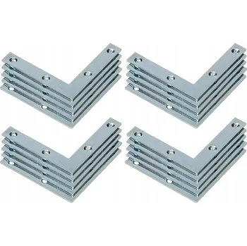 Tesařské kování Plochá rohová spojka 60x60x10 mm sada 100 ks.