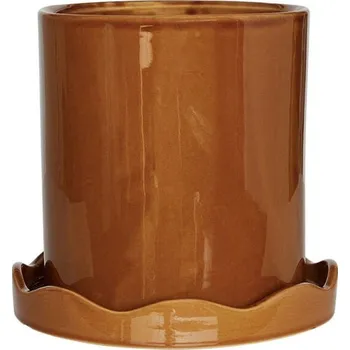 OYOY, Květináč s podstavcem Nami, 16,5 cm, hnědý - Formadore