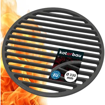 Rošt do krbu a kamen Kulatý litinový rošt pro krbový vařič kotel 330 - 33 cm