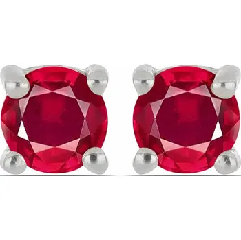 Náušnice Náušnice stříbrné s broušenými rubíny Ag 925 040418 RB 0,4 cm, 0,8 g