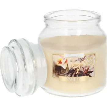 Svíčka Malá vonná svíčka ve skle s víčkem 28 h - vanilka kotarbau - vanilka