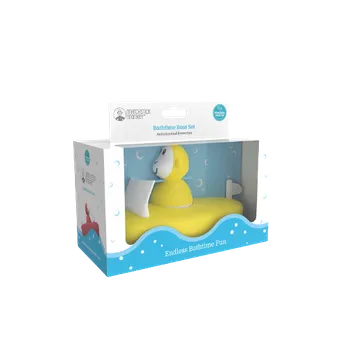 Hračka pro nejmenší Matchstick Monkey, Lodička, žlutá + Dárek k nákupu