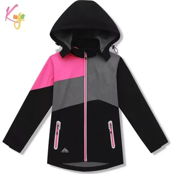 Dětská jarní softsehllová bunda KUGO HK5660 růžovo/šedo/černá vel.140