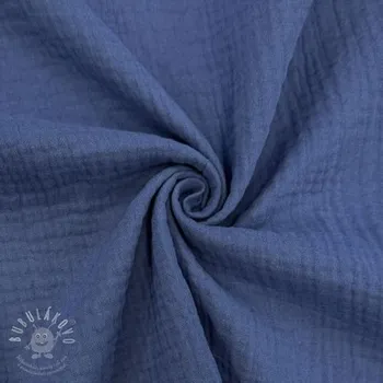 Dvojitá gázovina/mušelín midnight blue