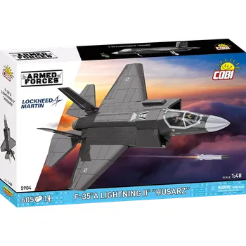 Stavebnice COBI Americký bojový letoun Lockheed Martin F-35A Lightning II HUSARZ COBI 5904 - Armed Forces 1:48